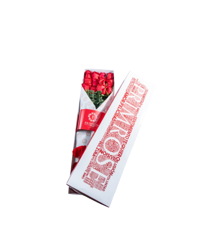 CAJA DE 12 ROSAS CAJA DE 12 ROSAS