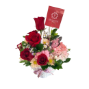 Canasta de 8 rosas