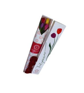 CAJA DE 4 TULIPANES