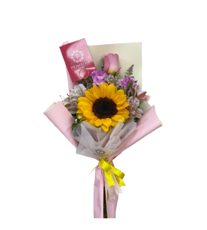 RAMO DE 1 ROSA Y 1 GIRASOL