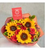 RAMO DE 3 GIRASOLES Y 6 ROSAS
